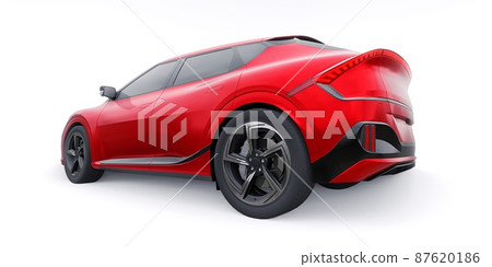 Newest electric family crossover (SUV) for the city. 3d illustration. 87620186