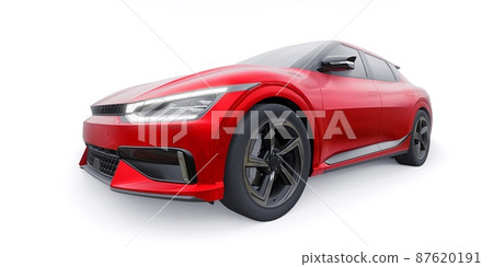 Newest electric family crossover (SUV) for the city. 3d illustration. Newest electric family crossover (SUV) for the city. 3d illustration. 87620191
