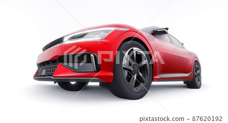 Newest electric family crossover SUV for the city. 3d illustration. Newest electric family crossover SUV for the city. 3d illustration. 87620192