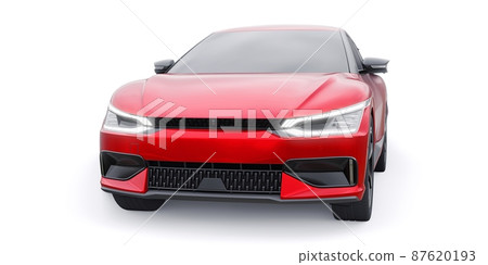 Newest electric family crossover (SUV) for the city. 3d illustration. Newest electric family crossover (SUV) for the city. 3d illustration. 87620193