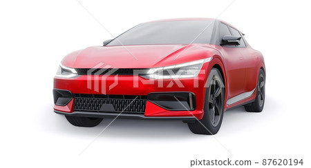Newest electric family crossover (SUV) for the city. 3d illustration. Newest electric family crossover (SUV) for the city. 3d illustration. 87620194