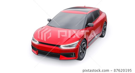 Newest electric family crossover (SUV) for the city. 3d illustration. Newest electric family crossover (SUV) for the city. 3d illustration. 87620195