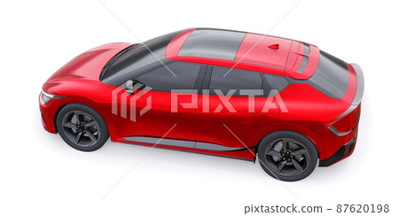 Newest electric family crossover (SUV) for the city. 3d illustration. Newest electric family crossover (SUV) for the city. 3d illustration. 87620198