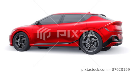 Newest electric family crossover (SUV) for the city. 3d illustration. 87620199