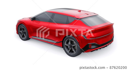Newest electric family crossover (SUV) for the city. 3d illustration. Newest electric family crossover (SUV) for the city. 3d illustration. 87620200