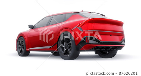 Newest electric family crossover (SUV) for the city. 3d illustration. 87620201