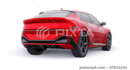 Newest electric family crossover (SUV) for the city. 3d illustration. Newest electric family crossover (SUV) for the city. 3d illustration. 87620204