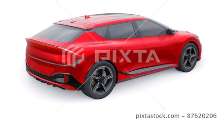 Newest electric family crossover (SUV) for the city. 3d illustration. Newest electric family crossover (SUV) for the city. 3d illustration. 87620206