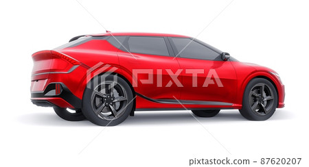 Newest electric family crossover (SUV) for the city. 3d illustration. 87620207