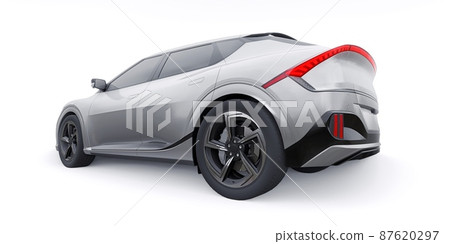 Newest electric family crossover (SUV) for the city. 3d illustration. 87620297