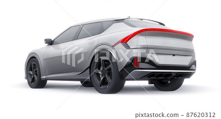 Newest electric family crossover (SUV) for the city. 3d illustration. Newest electric family crossover (SUV) for the city. 3d illustration. 87620312