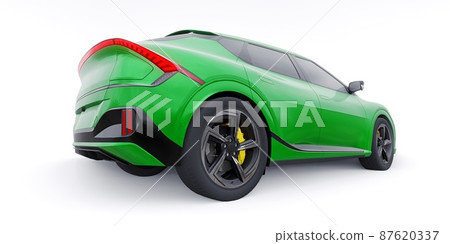 Newest electric family crossover (SUV) for the city. 3d illustration. 87620337