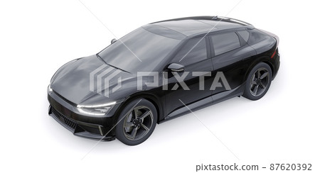 Newest electric family crossover SUV for the city. 3d illustration. Newest electric family crossover SUV for the city. 3d illustration. 87620392
