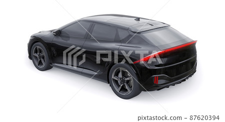 Newest electric family crossover (SUV) for the city. 3d illustration. Newest electric family crossover (SUV) for the city. 3d illustration. 87620394