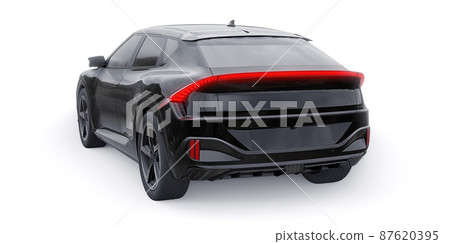 Newest electric family crossover (SUV) for the city. 3d illustration. Newest electric family crossover (SUV) for the city. 3d illustration. 87620395
