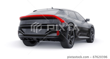 Newest electric family crossover (SUV) for the city. 3d illustration. Newest electric family crossover (SUV) for the city. 3d illustration. 87620396
