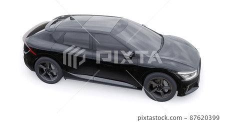 Newest electric family crossover (SUV) for the city. 3d illustration. Newest electric family crossover (SUV) for the city. 3d illustration. 87620399