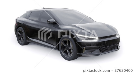 Newest electric family crossover (SUV) for the city. 3d illustration. Newest electric family crossover (SUV) for the city. 3d illustration. 87620400