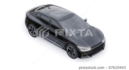 Newest electric family crossover (SUV) for the city. 3d illustration. Newest electric family crossover (SUV) for the city. 3d illustration. 87620403