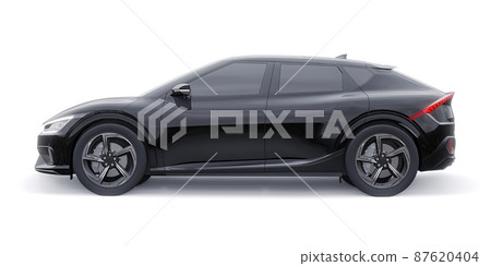 Newest electric family crossover (SUV) for the city. 3d illustration. Newest electric family crossover (SUV) for the city. 3d illustration. 87620404