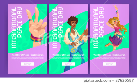 International dance day cartoon web banners set International dance day cartoon web banners set 87620597