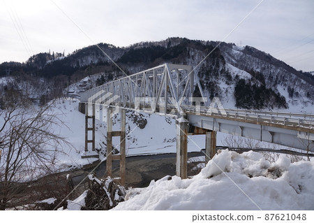 初春156號國道大神橋附近積雪 87621048