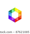 hexagon symbol logo 87621085