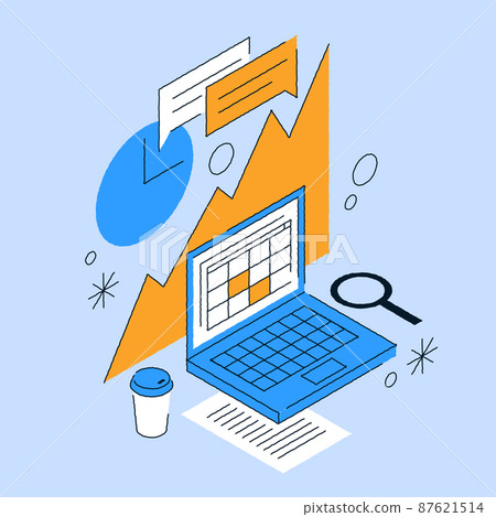 Isometric Productivity Concept Illustration 87621514