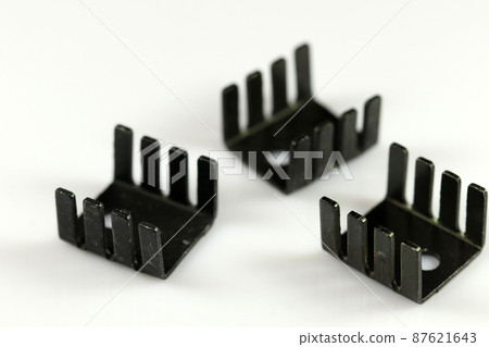 Heat sink for semiconductor electronic components. Selective focus. Electronic components. Heat sink for semiconductor electronic components. Selective focus. Electronic components. 87621643