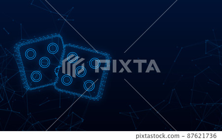 Dice plexus icon. Game dice, cubes. Casino and betting. Vector stock illustration. Dice plexus icon. Game dice, cubes. Casino and betting. Vector stock illustration. 87621736