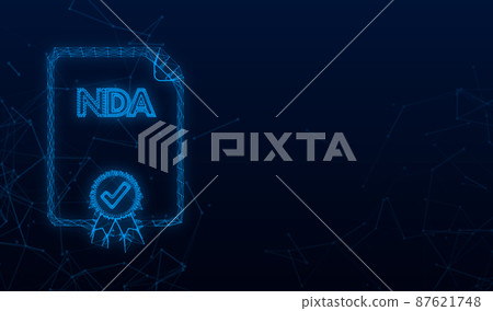 NDA Document plexus icon, Non disclosure agreement, Privacy document. Vector stock illustration. NDA Document plexus icon, Non disclosure agreement, Privacy document. Vector stock illustration. 87621748