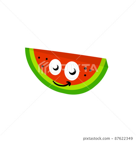 Watermelon. Funny character. The summer food. Mascot Flat caroon 87622349