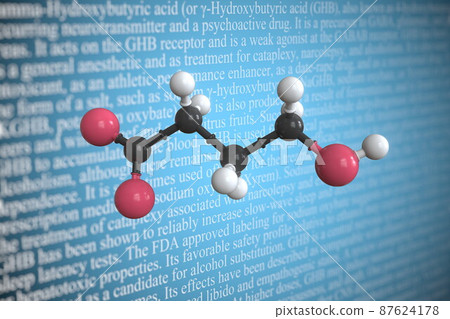 Gamma Hydroxybutyrate Scientific Molecular... - Stock Illustration ...