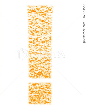 Exclamation mark drawn with crayon "!" Orange Other colors available 87624553