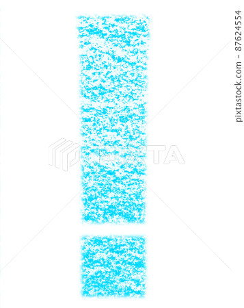 Exclamation mark drawn with crayon "!" Light blue Other colors available 87624554