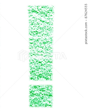 Exclamation mark drawn with crayon "!" Green Other colors available 87624555