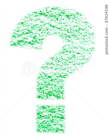 用蠟筆劃的問號“?” 綠色 其他顏色可選 用蠟筆劃的問號“?” 綠色 其他顏色可選 87624586