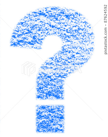 Question mark drawn with crayon "?" Blue Other colors available 87624592