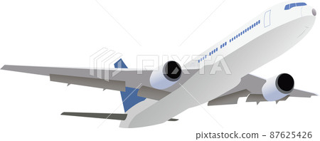 Airplane taking off from the airport 87625426