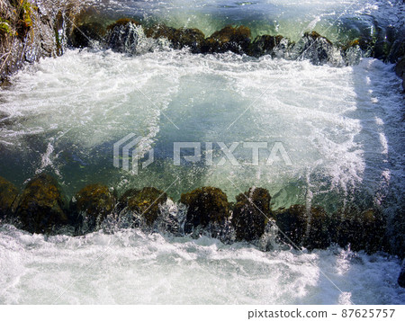 Waterfall-like river fishway Waterfall-like river fishway 87625757