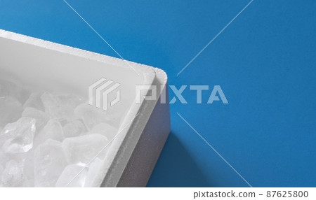 用於儲存新鮮食物的聚苯乙烯泡沫塑料盒和冰塊 87625800