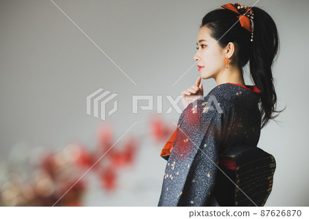 和服黑色小紋 87626870