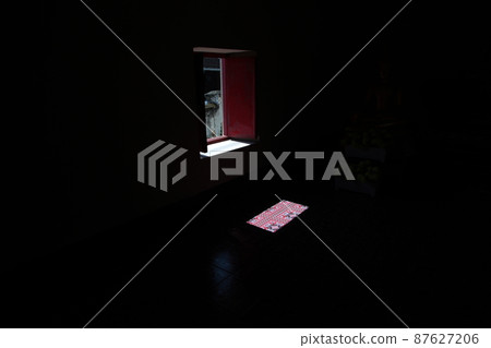 A light window of a temple in Chiang Mai, Thailand, a hall of worship surrounded by silence A light window of a temple in Chiang Mai, Thailand, a hall of worship surrounded by silence 87627206
