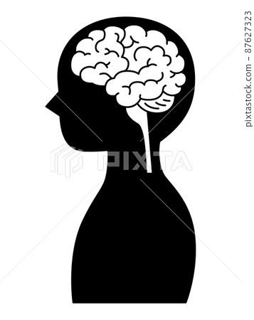 人體橫截面/剪影/黑白 87627323