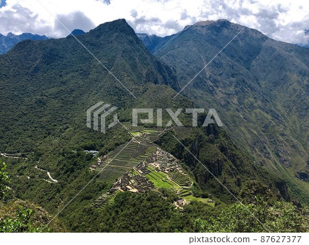 【秘魯】馬丘比丘遺址俯瞰華納比丘山的山道 87627377