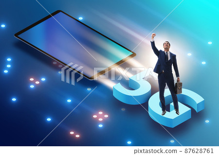 5G technology telecommuications concept - isometric projection 5G technology telecommuications concept - isometric projection 87628761