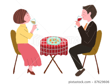 情侶在露台約會 87629606