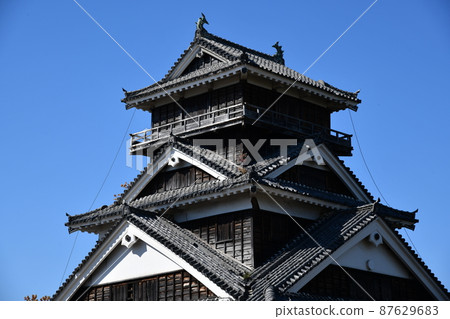 Reconstruction, Kumamoto Castle. Udo turret. Reconstruction, Kumamoto Castle. Udo turret. 87629683