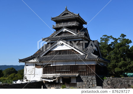 Reconstruction, Kumamoto Castle. Udo turret. Reconstruction, Kumamoto Castle. Udo turret. 87629727