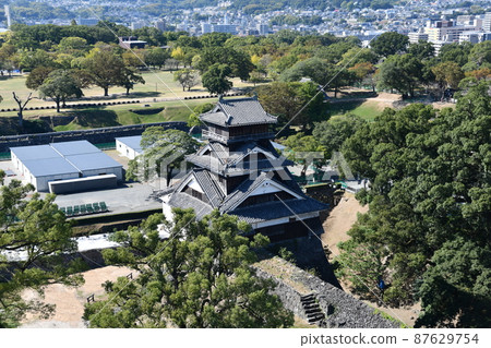 Reconstruction, Kumamoto Castle. Udo turret. Reconstruction, Kumamoto Castle. Udo turret. 87629754